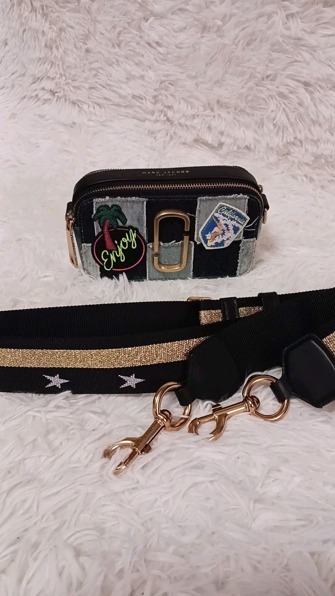 未使用級】MARC JACOBS デニム スナップショット ショルダー 未使用級】MARC JACOBS デニム スナップショット ショルダー