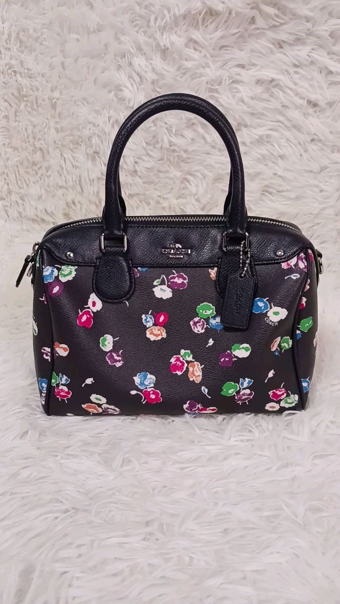 COACH コーチ フラワー ミニサッチェル 2way ハンドバッグF37491