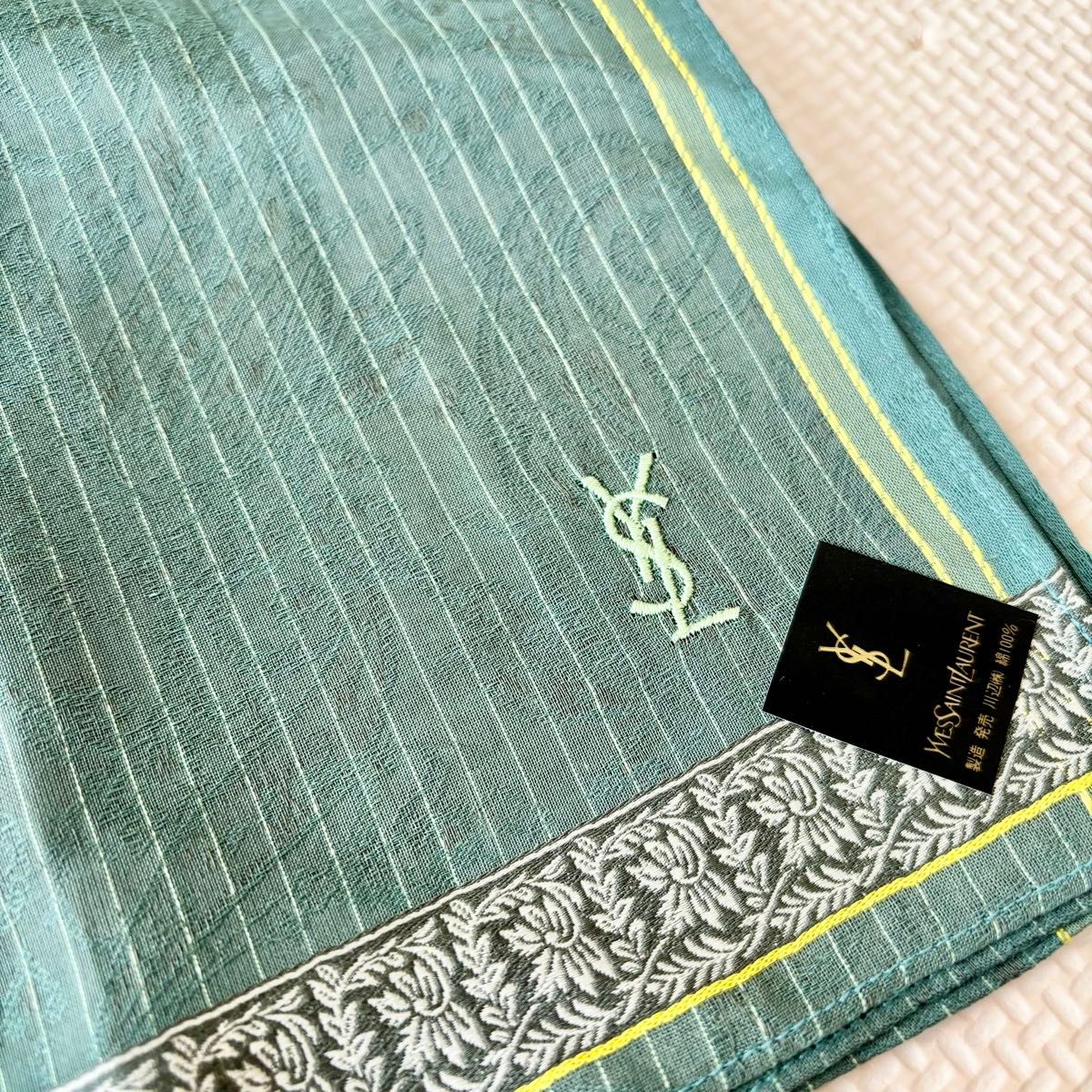 新品】Yves Saint Laurent サンローラン ハンカチ 2枚セット 新品】Yves Saint Laurent サンローラン ハンカチ 2枚セット