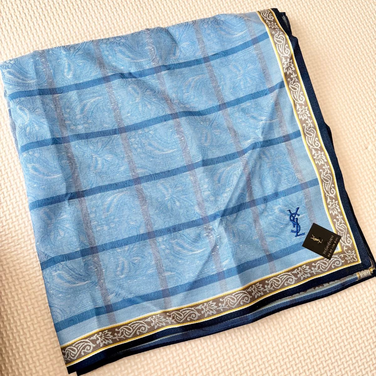 新品】Yves Saint Laurent サンローラン ハンカチ 2枚セット 新品】Yves Saint Laurent サンローラン ハンカチ 2枚セット