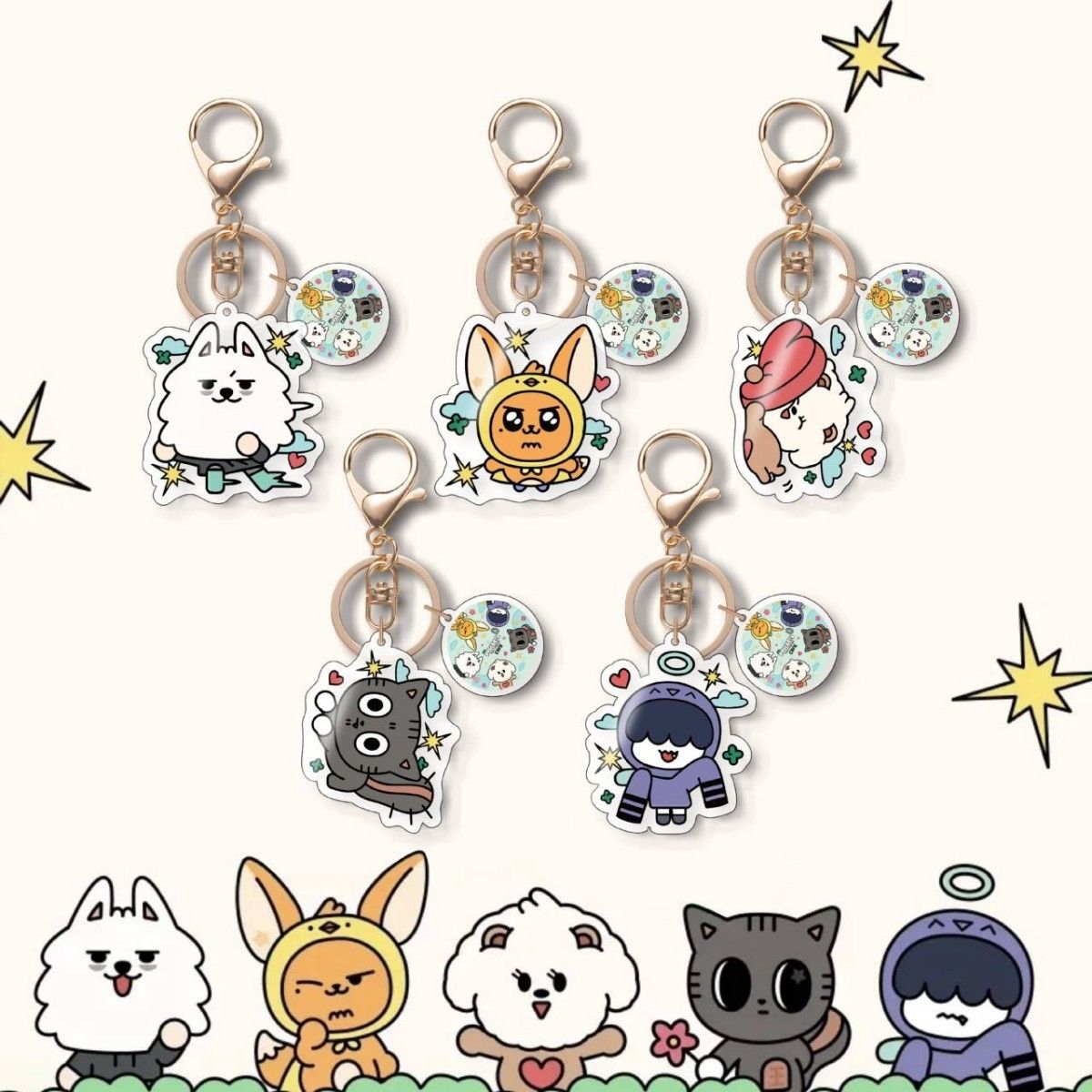 TXT プルバトゥ フムニャリン 2Pキーホルダー PPULBATU TXT プルバトゥ フムニャリン 2Pキーホルダー PPULBATU