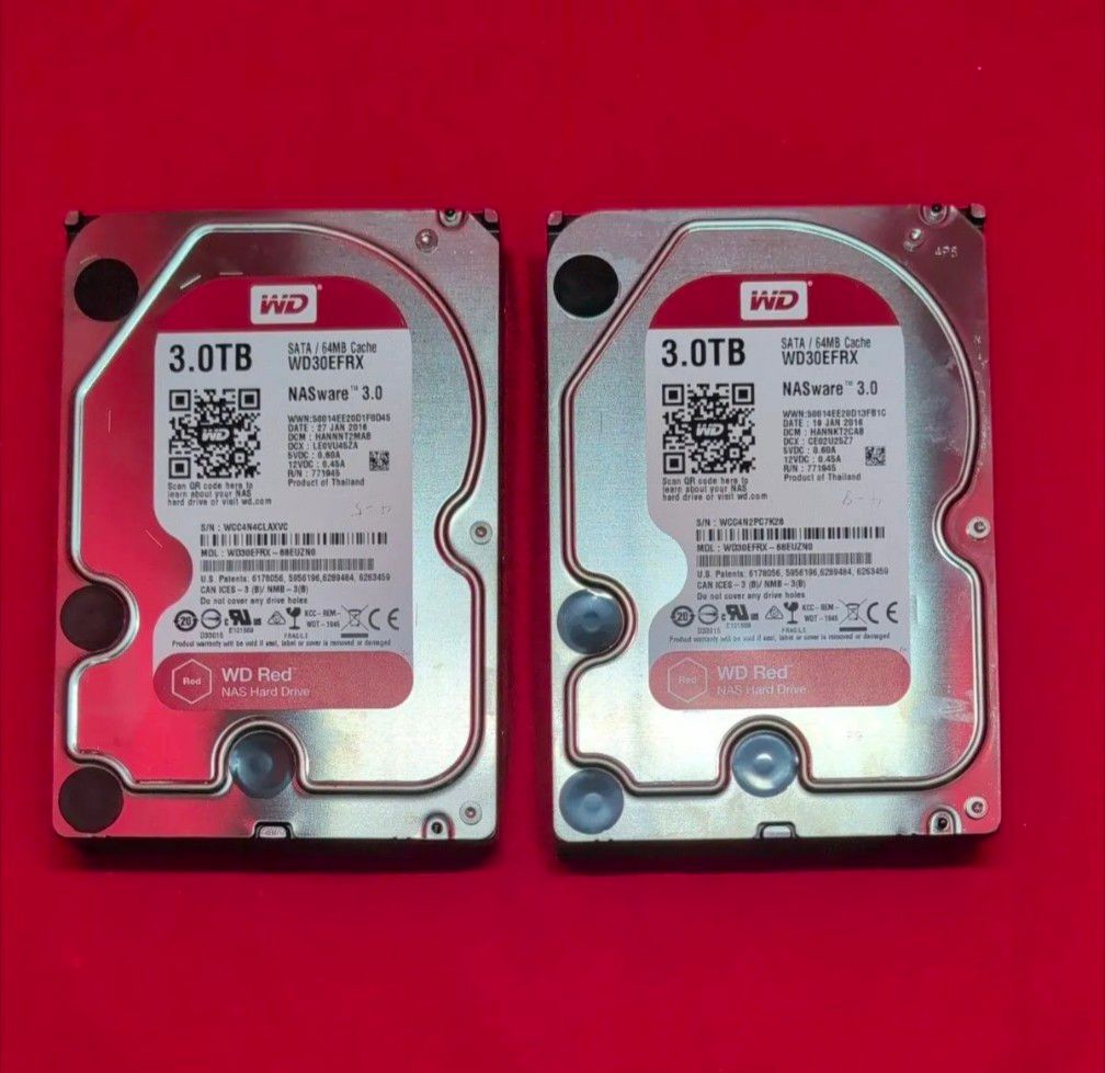 正常判定品/2台/計6TB】WD Red 3TB WD30EFRX 3 5インチ SATA HDD 正常判定品/2台/計6TB】WD Red 3TB WD30EFRX 3 5インチ SATA HDD