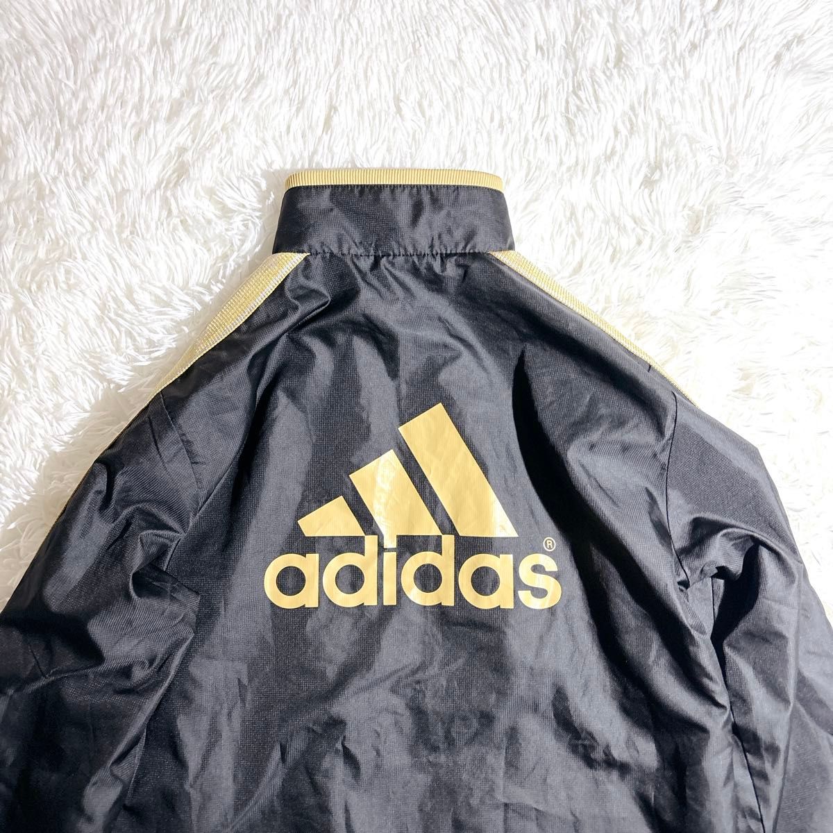 adidas 黒 金 セットアップ ジャージ デカロゴ L M 2010年製 adidas 黒 金 セットアップ ジャージ デカロゴ L M 2010年製