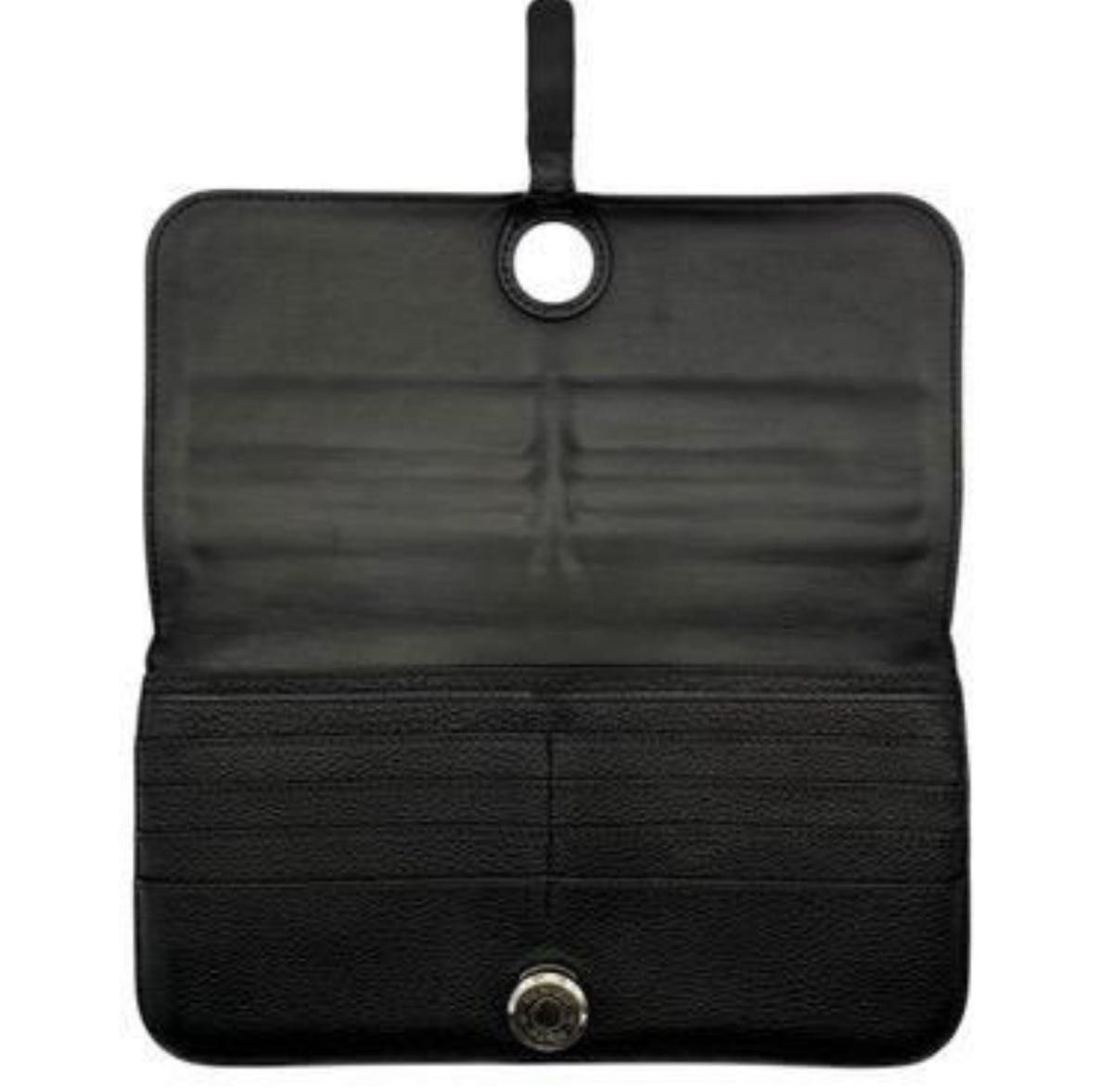 美品 HERMES エルメス ドゴン GM 二つ折り 長財布 ブラック 刻印 美品 HERMES エルメス ドゴン GM 二つ折り 長財布 ブラック 刻印