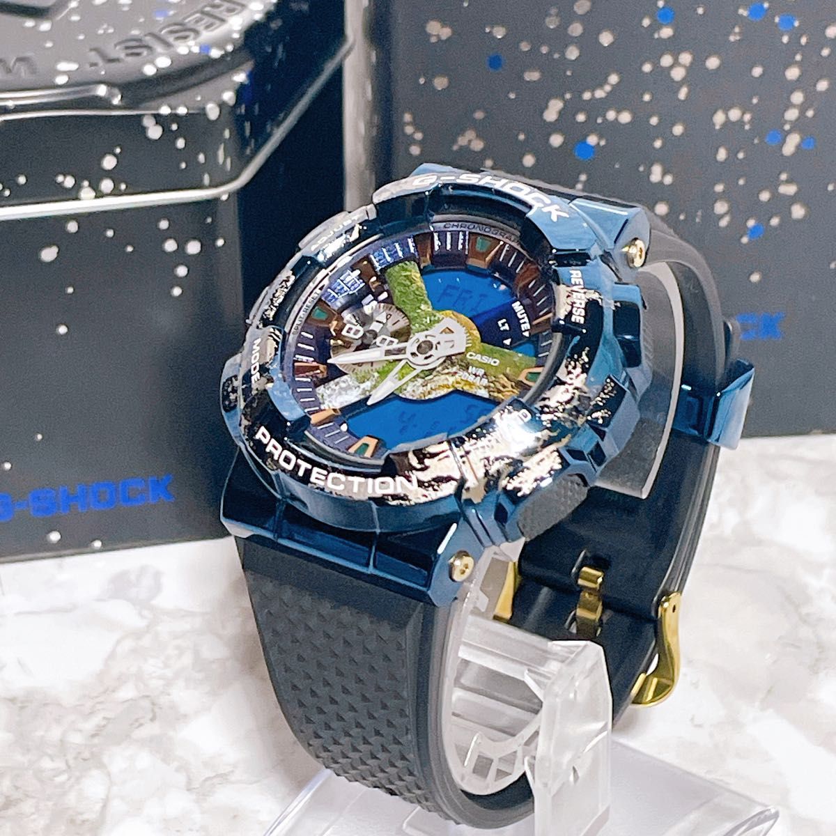 美品 CASIO G-SHOCK GM-110EARTH-1AJR 地球 Gショック 限定 美品 CASIO G-SHOCK GM-110EARTH-1AJR 地球 Gショック 限定