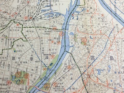 【限定販売】 mA13【地図】東京 足立葛飾江戸川荒川滝野川下谷浅草 昭和9年- 関東