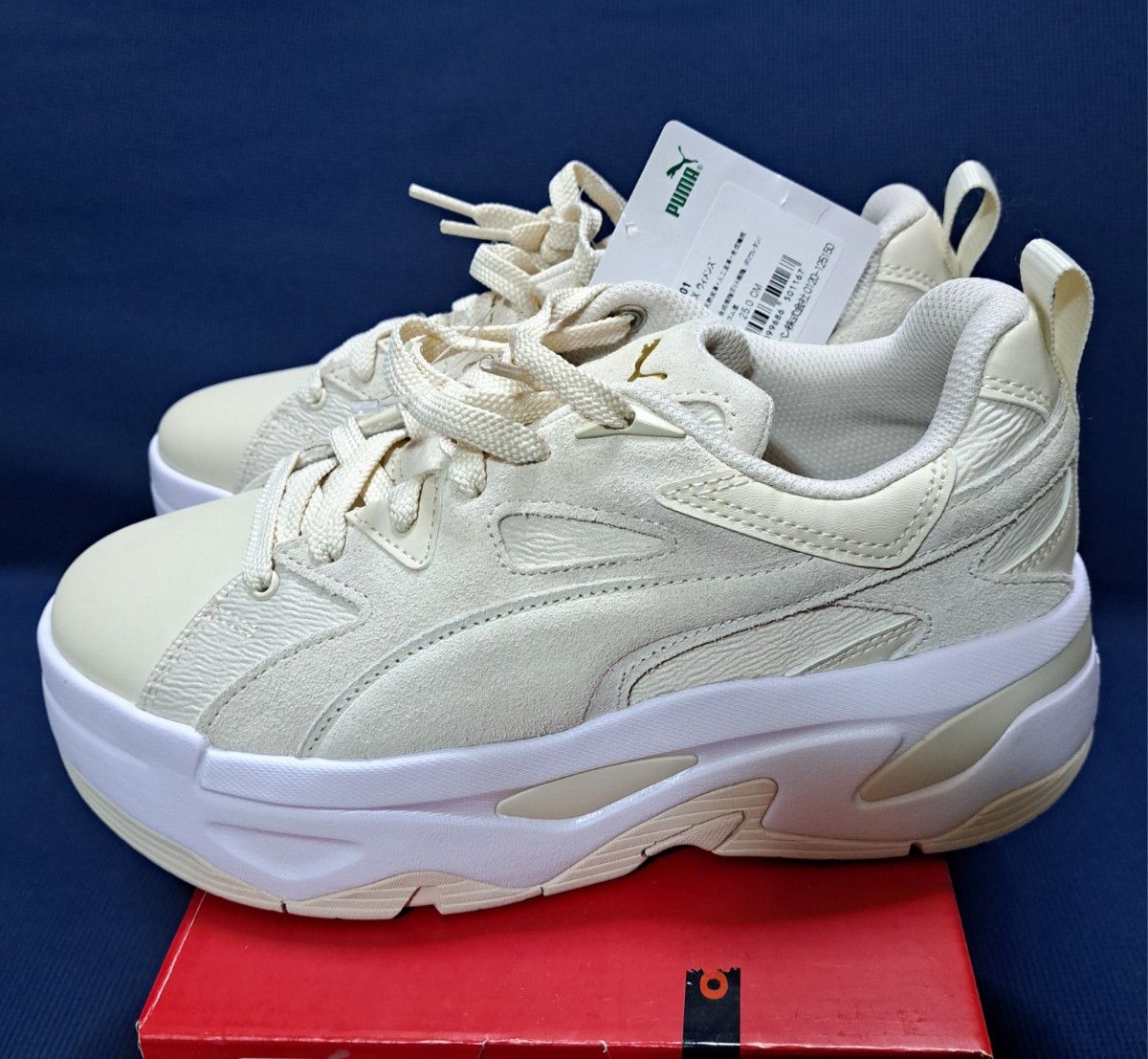 新品 プーマ PUMA 厚底 ブラスターミックス ベージュ スニーカー 新品 プーマ PUMA 厚底 ブラスターミックス ベージュ スニーカー