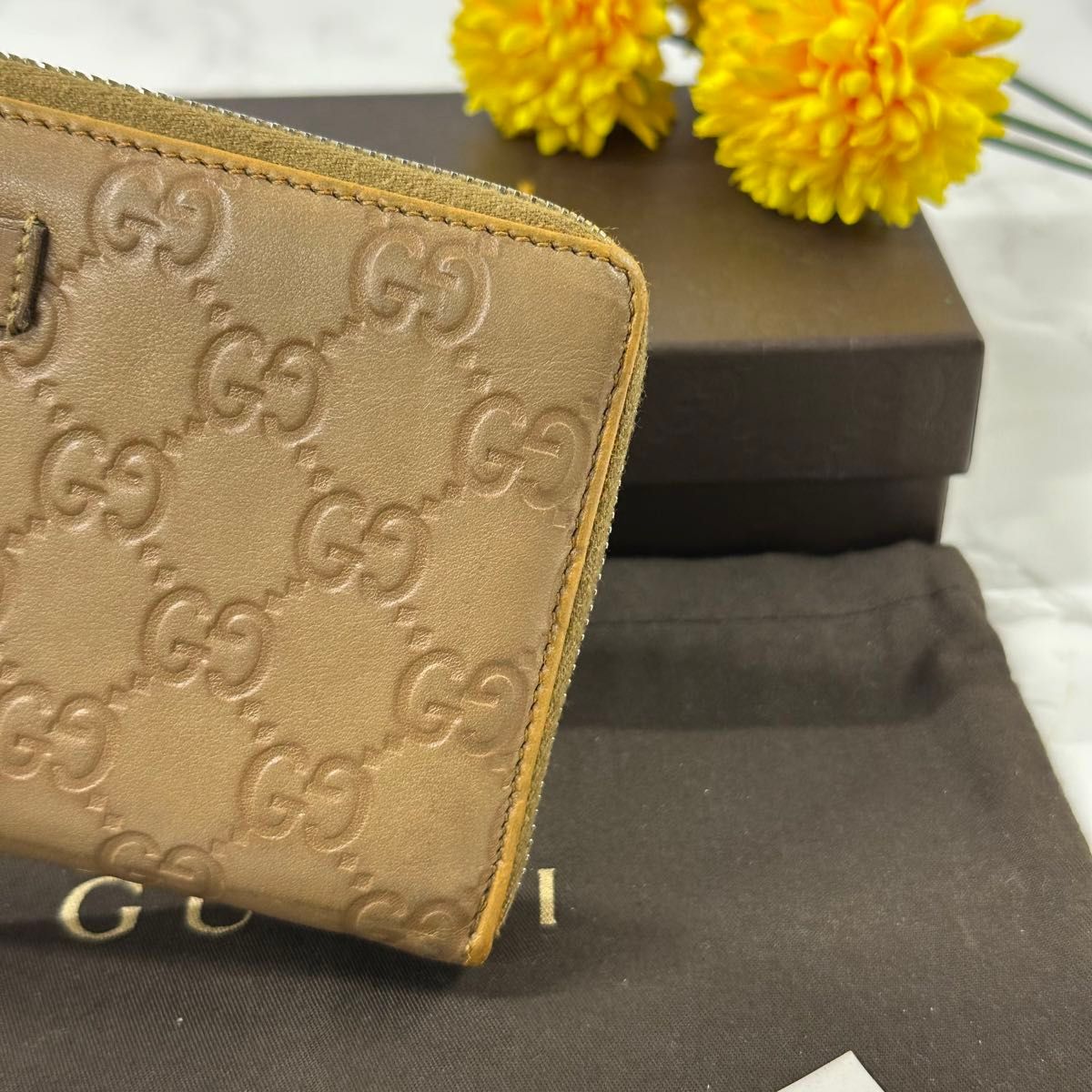 新品同様 グッチ GUCCI 財布 長財布 シマレザー シグネチャー 新品同様 グッチ GUCCI 財布 長財布 シマレザー シグネチャー