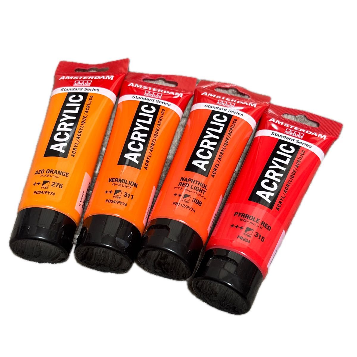 アクリル絵の具 120ml 4本 アムステルダム 橙 オレンジ 新品未 アクリル絵の具 120ml 4本 アムステルダム 橙 オレンジ 新品未
