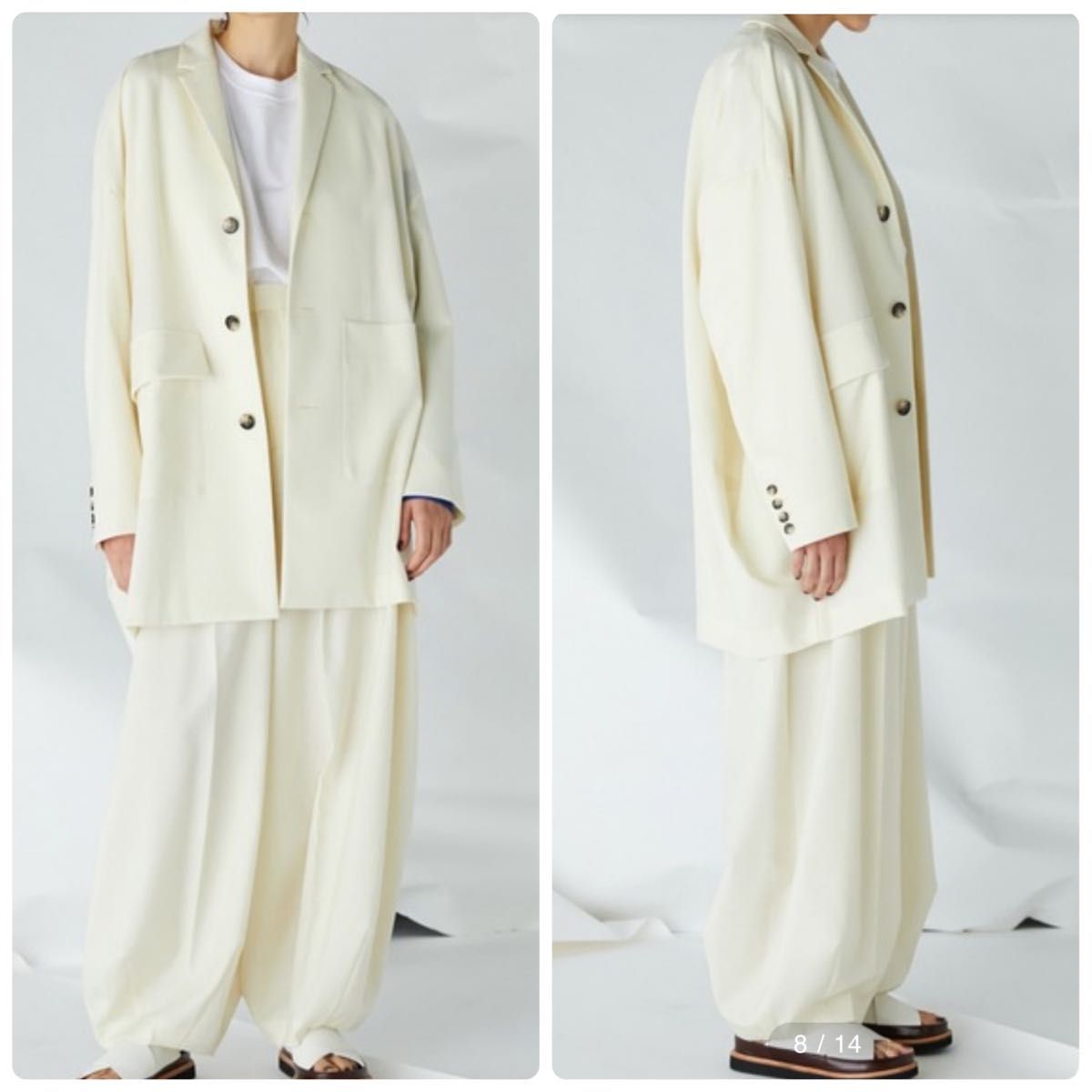 美品】エンフォルド HighTwist Weave BOX JACKET F ジャケット 美品】エンフォルド HighTwist Weave BOX JACKET F ジャケット