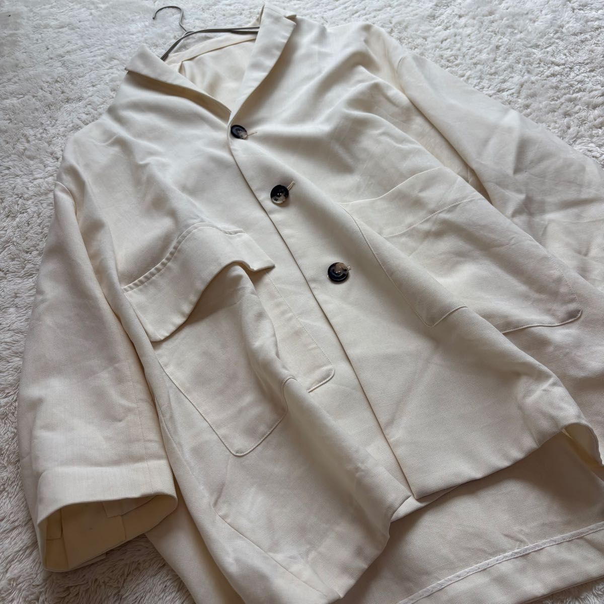 美品】エンフォルド HighTwist Weave BOX JACKET F ジャケット 美品】エンフォルド HighTwist Weave BOX JACKET F ジャケット