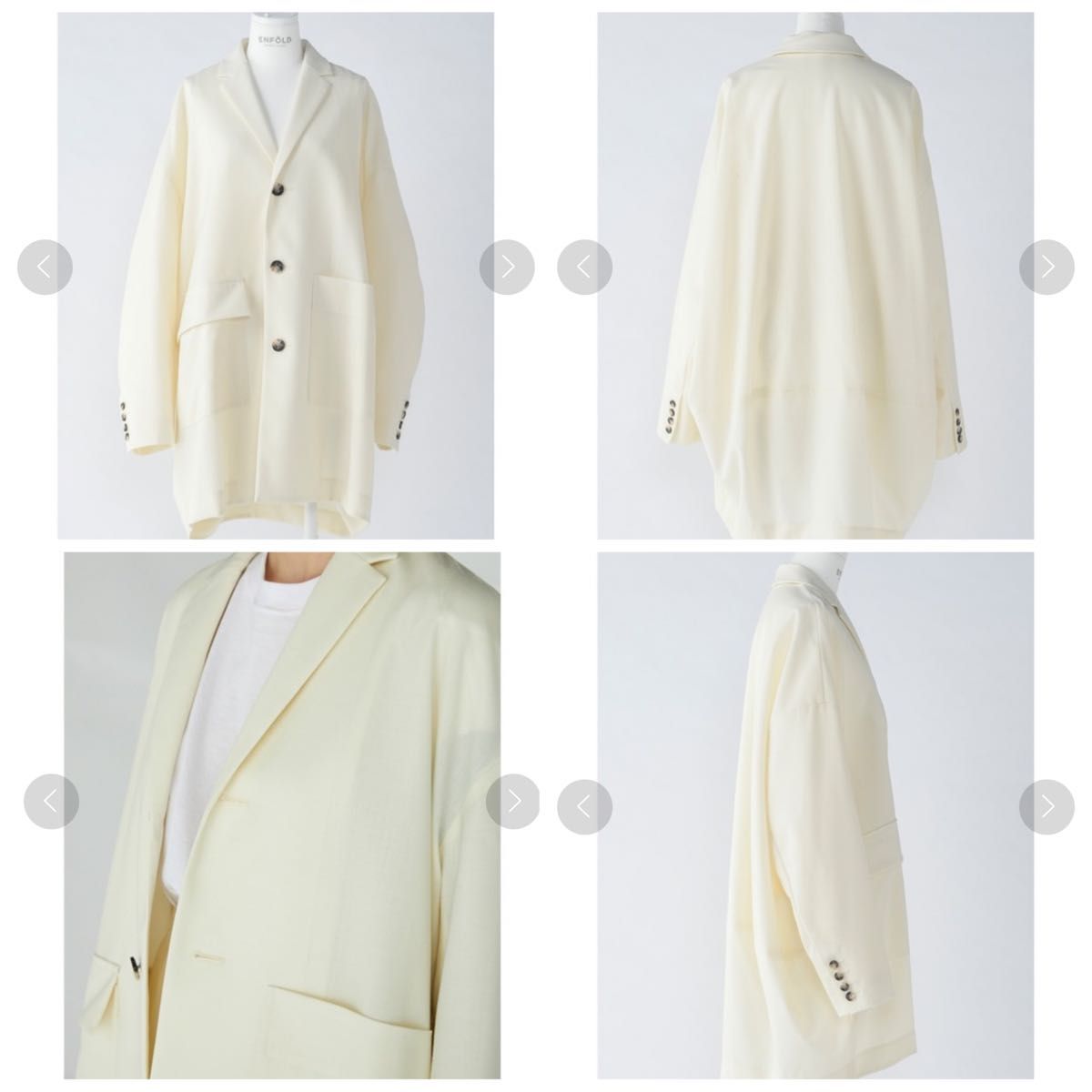 美品】エンフォルド HighTwist Weave BOX JACKET F ジャケット 美品】エンフォルド HighTwist Weave BOX JACKET F ジャケット