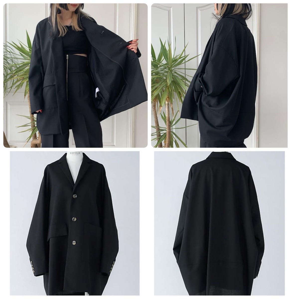 美品】エンフォルド HighTwist Weave BOX JACKET F ジャケット 美品】エンフォルド HighTwist Weave BOX JACKET F ジャケット