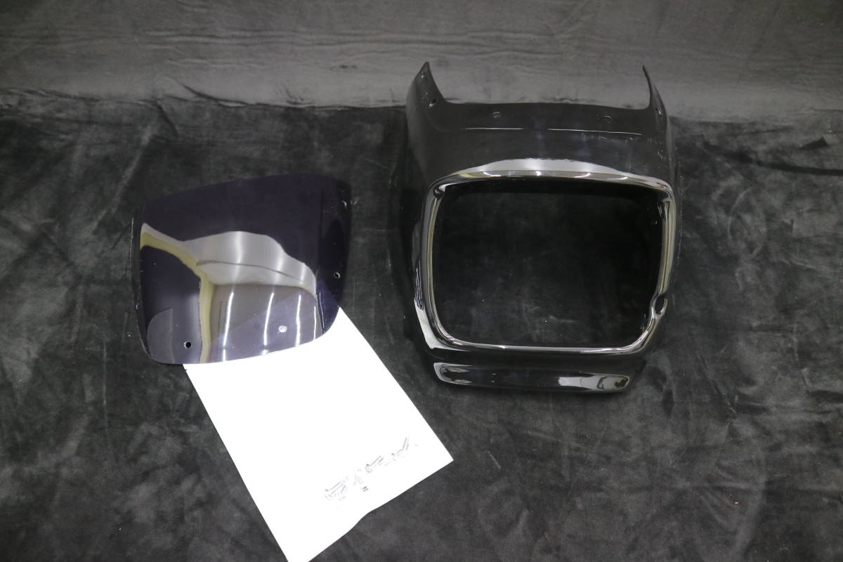 新品 ビキニカウル ZRX400 黒K スモーク スクリーン ボルト 角目 ヘッドライト 用 ZR400E 塗装 済み ペイント ブラック ゼラペケ