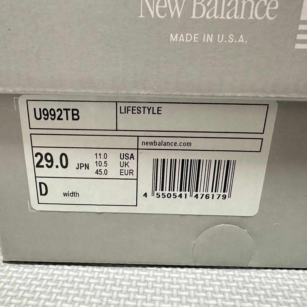 NEW BALANCE U992TB 29㎝ トリプルブラック ニューバランス USA NEW BALANCE U992TB 29㎝ トリプルブラック ニューバランス USA