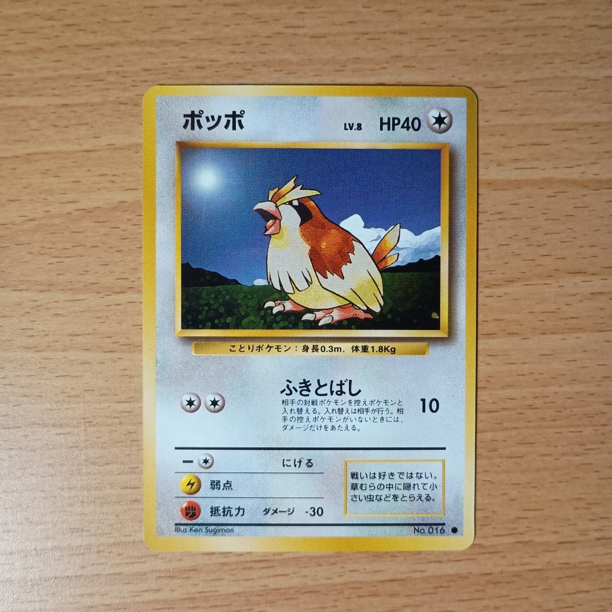 ポケモンカード 旧裏 旧裏面 No 016 ポッポ 第1弾 英語名 Pidgey ポケモンカード 旧裏 旧裏面 No 016 ポッポ 第1弾 英語名 Pidgey