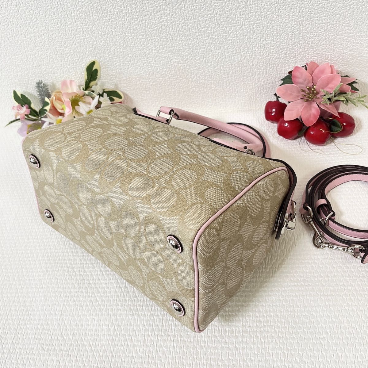 COACH コーチ ショルダーバッグ 2WAY ハンドバッグ ミニボストン COACH コーチ ショルダーバッグ 2WAY ハンドバッグ ミニボストン