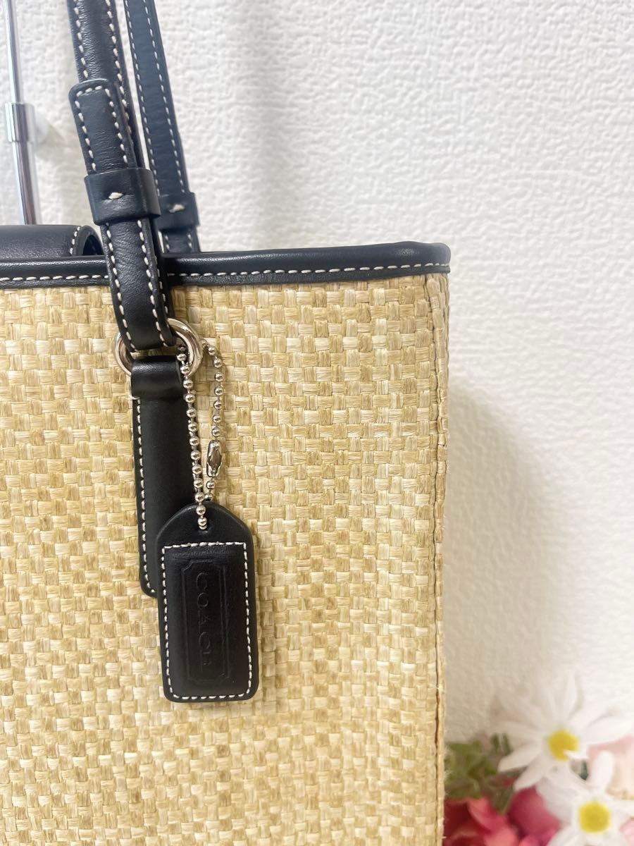 タイムセール 美品 COACH コーチ トートバッグ 肩掛け カゴ タイムセール 美品 COACH コーチ トートバッグ 肩掛け カゴ