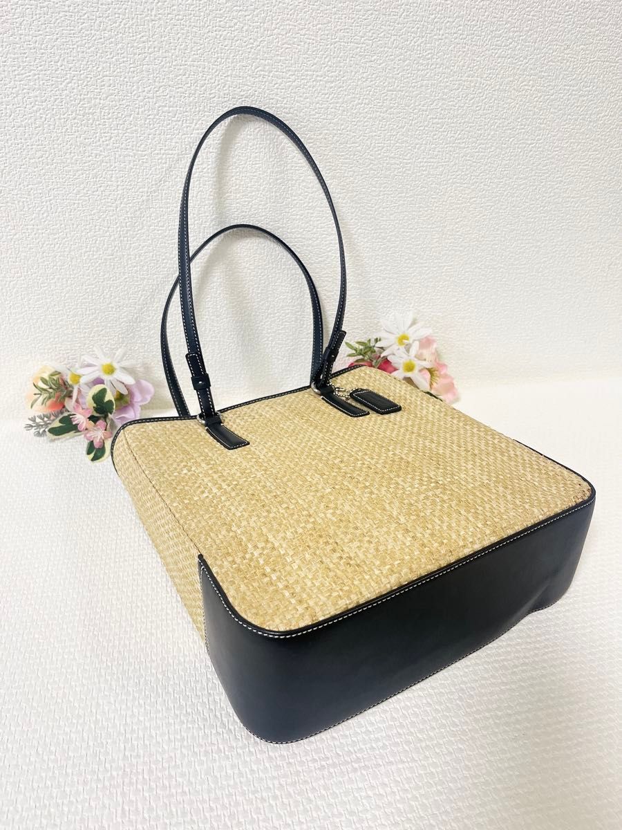 タイムセール 美品 COACH コーチ トートバッグ 肩掛け カゴ タイムセール 美品 COACH コーチ トートバッグ 肩掛け カゴ
