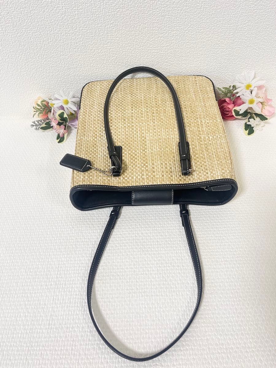 タイムセール 美品 COACH コーチ トートバッグ 肩掛け カゴ タイムセール 美品 COACH コーチ トートバッグ 肩掛け カゴ