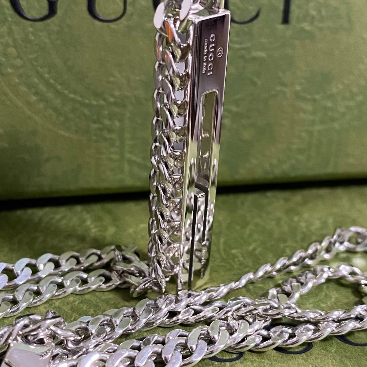 GUCCI 新品同様品 ラージタイプ カットアウトGネックレス 喜平 GUCCI 新品同様品 ラージタイプ カットアウトGネックレス 喜平