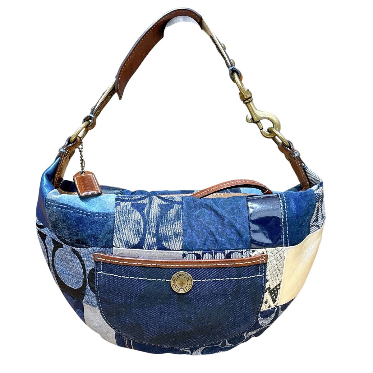 美品 コーチ COACH ワンショルダーバッグ ハンドバッグ デニム 美品 コーチ COACH ワンショルダーバッグ ハンドバッグ デニム