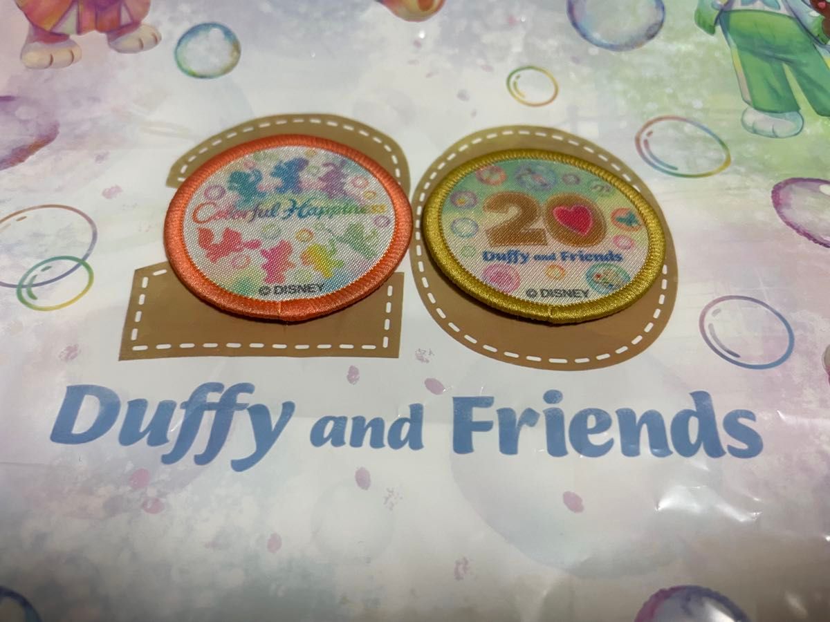 ディズニーシー ダッフィー 20周年グッズ ワッペン 2枚セット ディズニーシー ダッフィー 20周年グッズ ワッペン 2枚セット