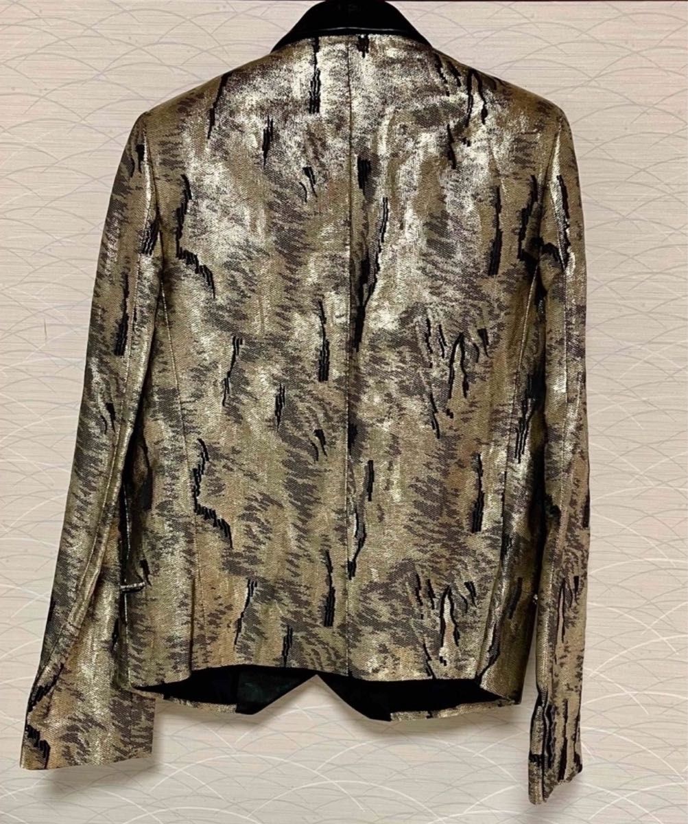14SS サンローランパリ レザーカラー スペンサージャケット 46 14SS サンローランパリ レザーカラー スペンサージャケット 46