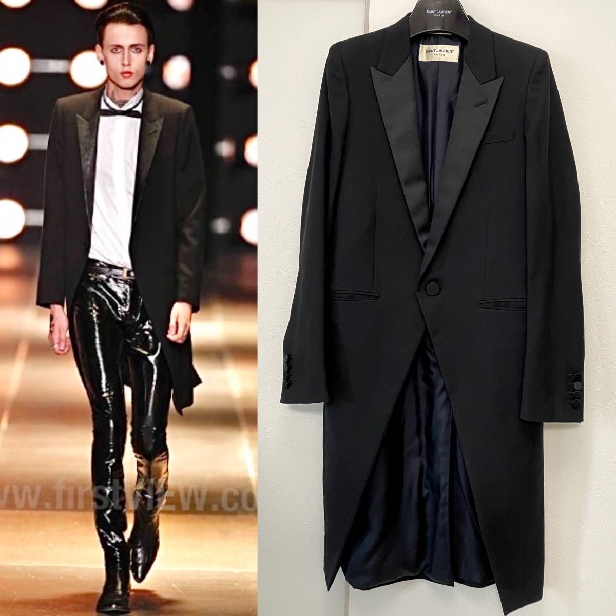 14SS サンローランパリ ロングスモーキングジャケット 44 14SS サンローランパリ ロングスモーキングジャケット 44