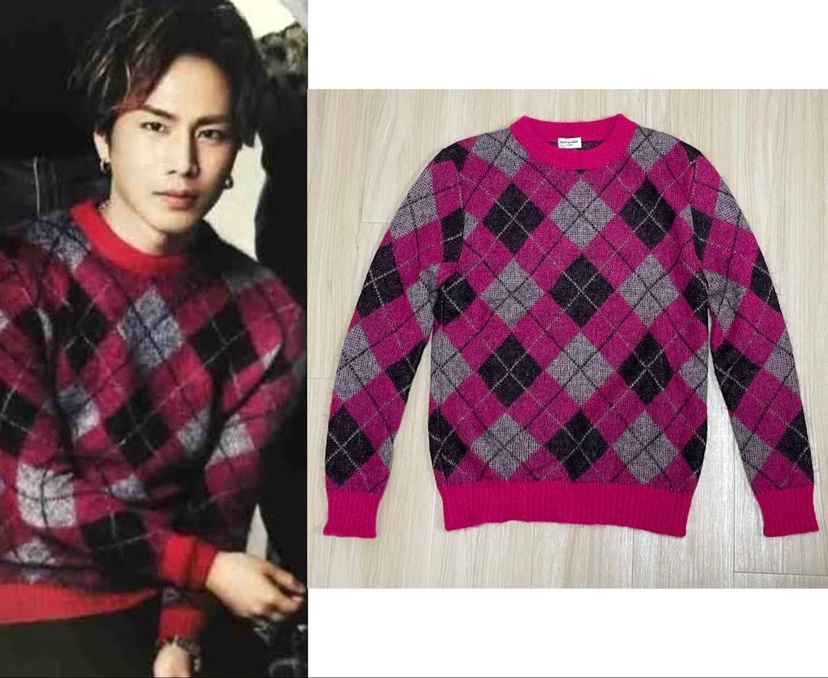 登坂広臣さん着用 14AW サンローランパリ アーガイルニット 登坂広臣さん着用 14AW サンローランパリ アーガイルニット