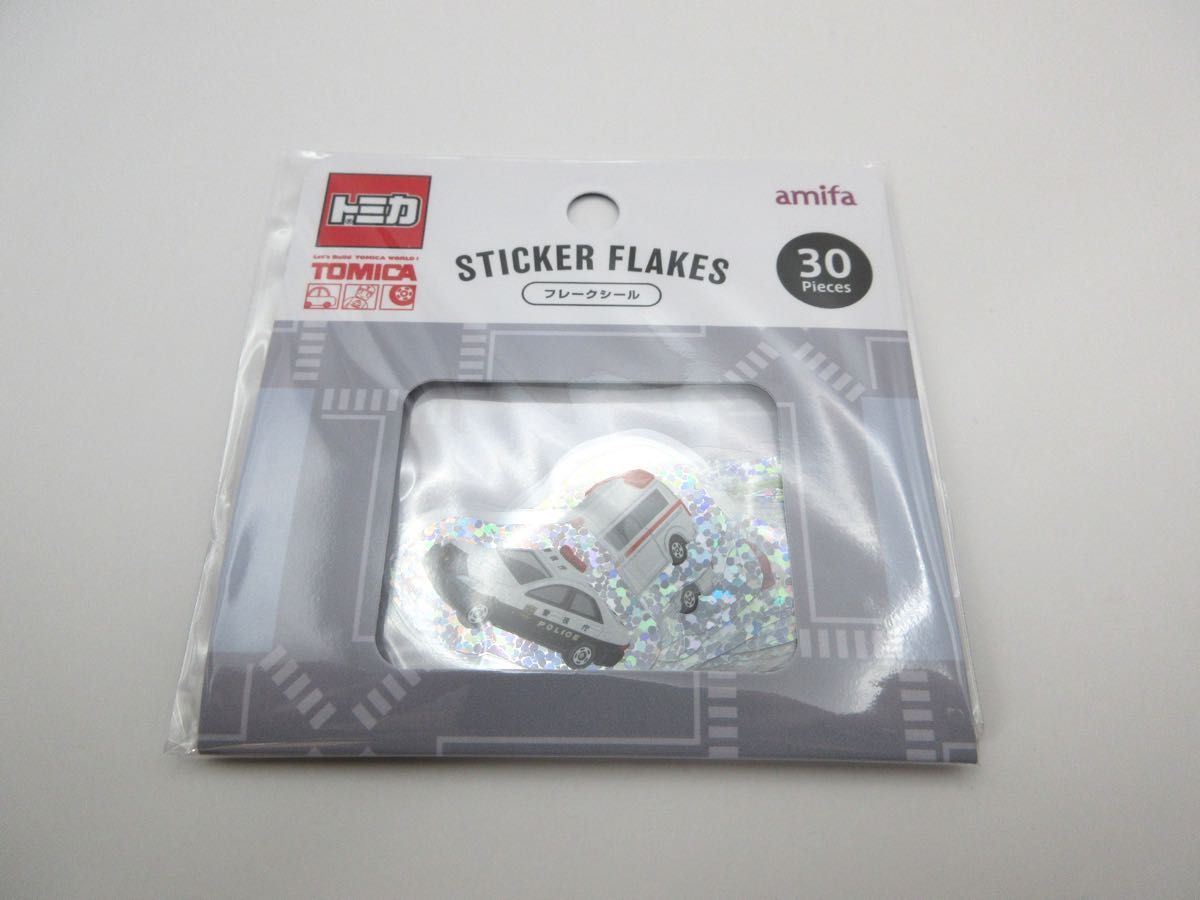 トミカ フレークシール 2種セット STICKER FLAKES 30Pieces×2 トミカ フレークシール 2種セット STICKER FLAKES 30Pieces×2