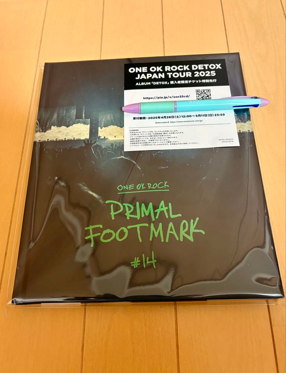 ONE OK ROCK PRIMAL FOOTMARK #14DETOX 購入者限定チケット特別 ONE OK ROCK PRIMAL FOOTMARK #14DETOX 購入者限定チケット特別