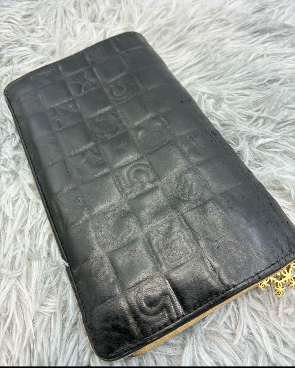 豪華 CHANEL アイコンライン 二つ折り シャネルチャーム変更 豪華 CHANEL アイコンライン 二つ折り シャネルチャーム変更