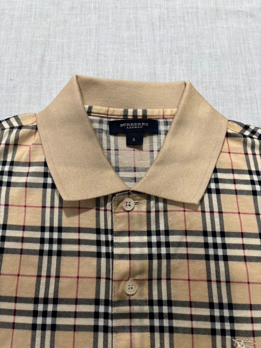美品 バーバリー メンズ ノバチェック 半袖ポロシャツ M相当 美品 バーバリー メンズ ノバチェック 半袖ポロシャツ M相当