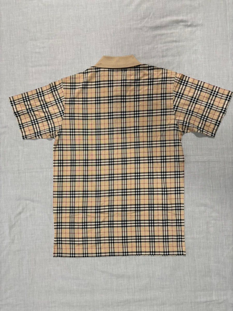 美品 バーバリー メンズ ノバチェック 半袖ポロシャツ M相当 美品 バーバリー メンズ ノバチェック 半袖ポロシャツ M相当