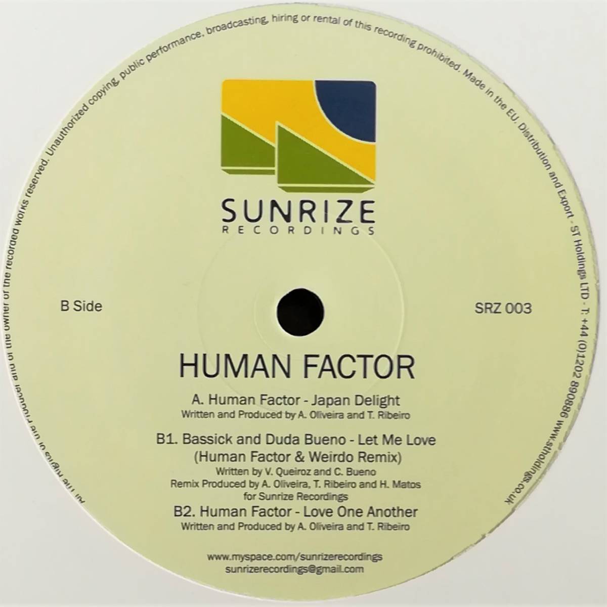 新品未使用 Human Factor / Japan Delight 12inchレコード　送料無料 (0376)