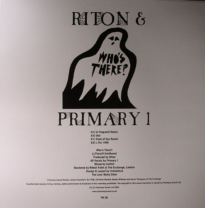 新品未使用 Riton & Primary 1 / Who's There -In Flagranti Remix- 12inchレコード　送料無料 (0867)_画像1