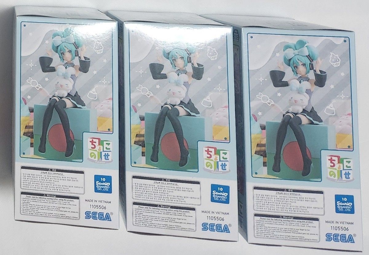 ちょこのせ プレミアムフィギュア 初音ミク×シナモロール 3個 ちょこのせ プレミアムフィギュア 初音ミク×シナモロール 3個