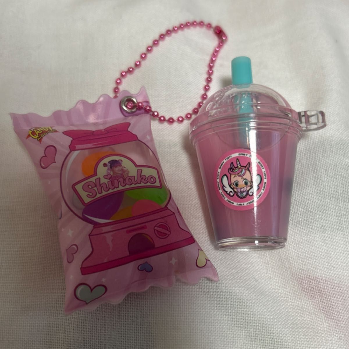 2個セット ベビタピ タピオカキーホルダー グッズ しなこちゃん 2個セット ベビタピ タピオカキーホルダー グッズ しなこちゃん