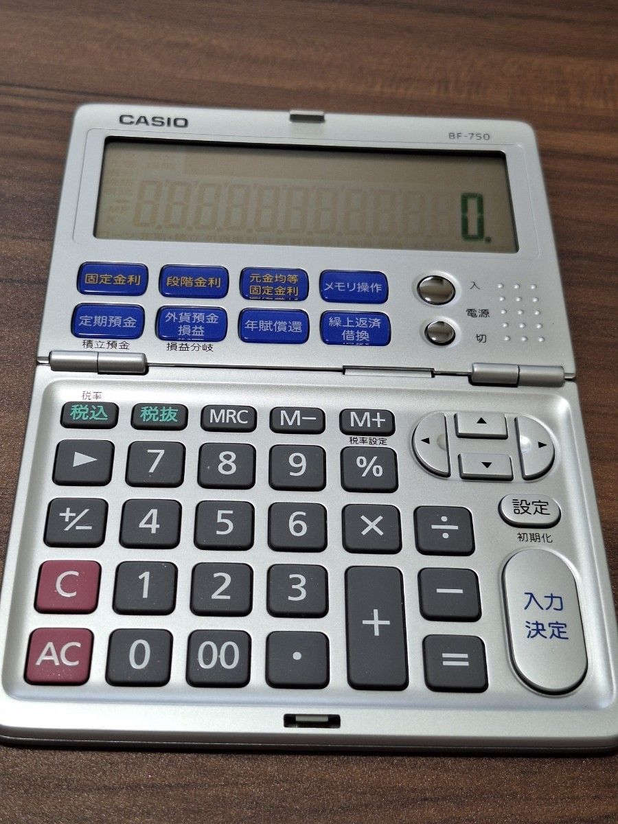 値下げ CASIO カシオ 金融電卓 12桁 BF-750 折りたたみ手帳 値下げ CASIO カシオ 金融電卓 12桁 BF-750 折りたたみ手帳