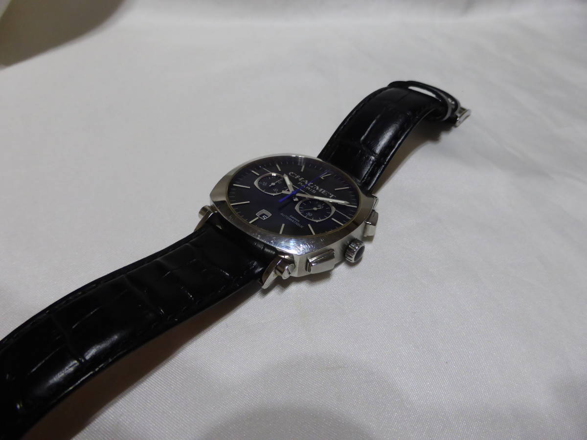 CHAUMET* Chaumet Dan ti chronograph W11290-30A self-winding watch men's wristwatch *