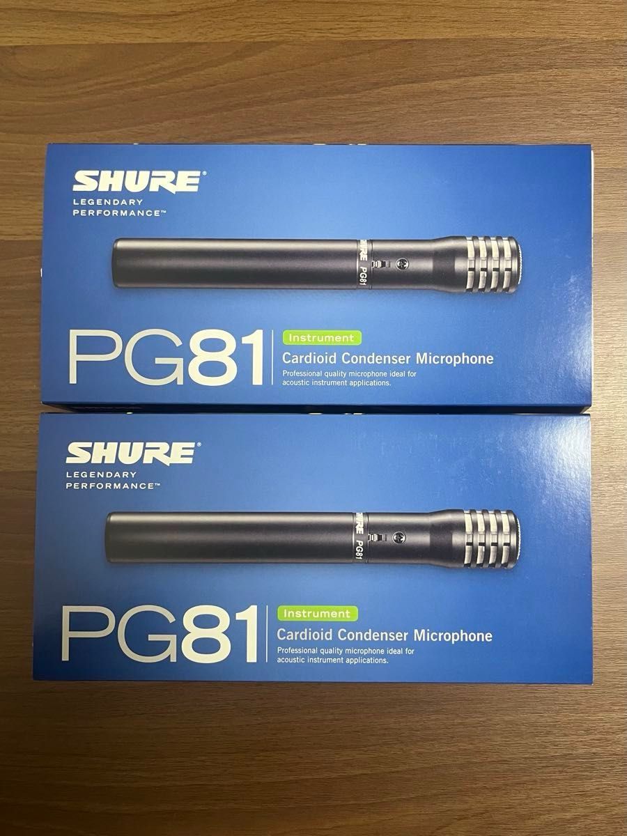 新品2本セット】SHURE PG81-LC コンデンサーマイク マイクケース 新品2本セット】SHURE PG81-LC コンデンサーマイク マイクケース