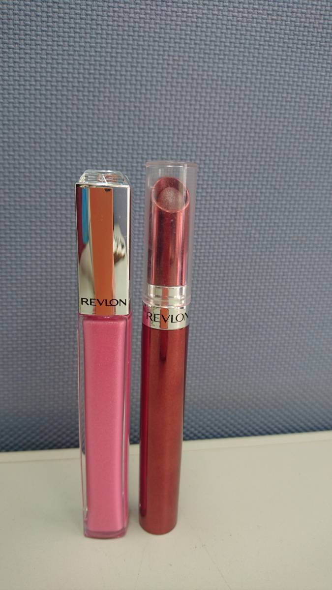 ■REVLON レブロン リップカラー リップラッカー 化粧品 まとめて2点 C_画像1