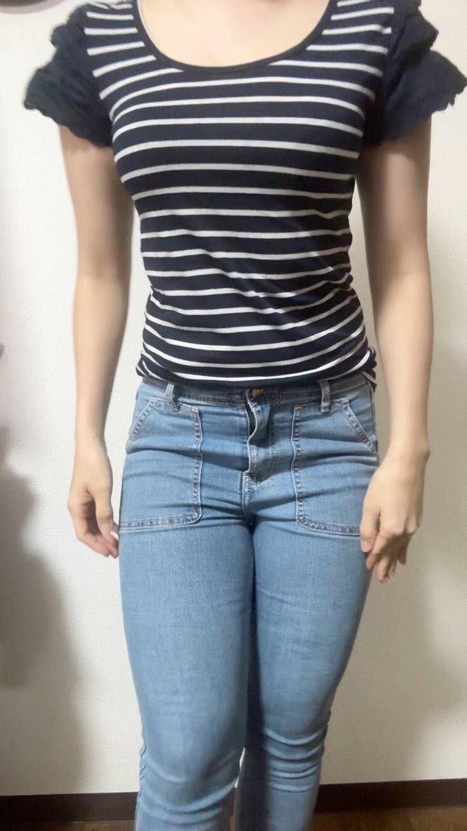Tシャツ ボーダー フリーサイズ