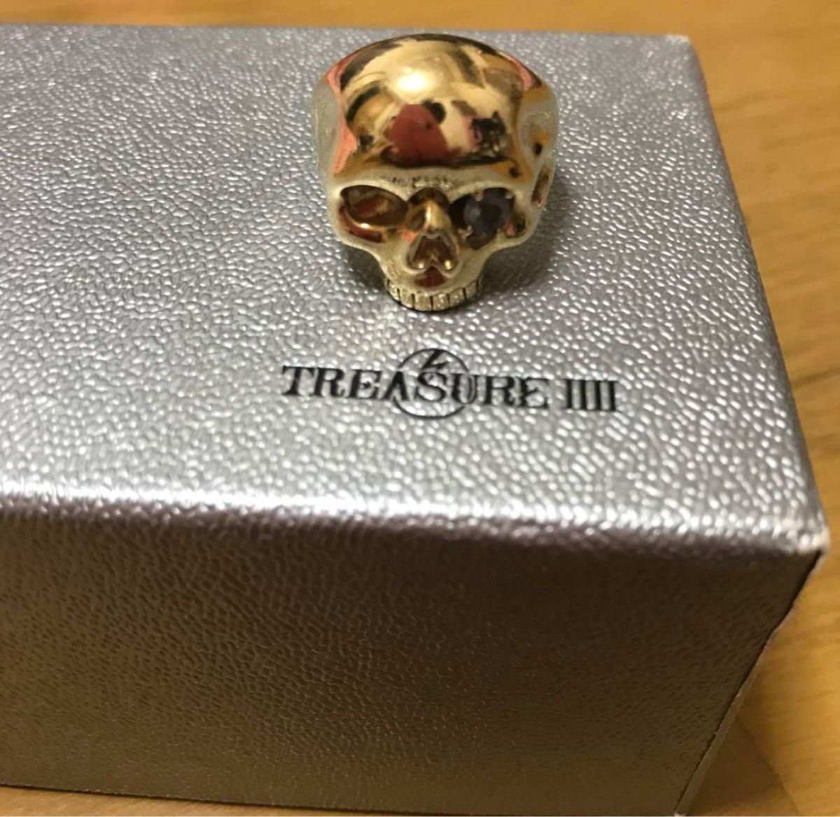 限定コラボ】TRESUREIIII × MARBLES スカルリング K14 アクア 限定コラボ】TRESUREIIII × MARBLES スカルリング K14 アクア