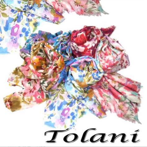 Tolani トラニ Floral Small Flower ストール フラワー /花柄/マフラー/セレブ/愛用/pink/9020/2010.04/_画像1