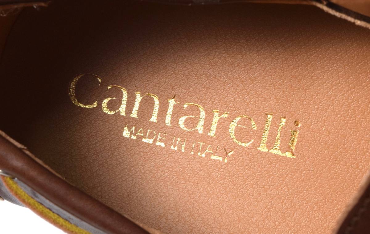 未使用 Cantarelli カンタレリ レザー デッキシューズ 40 ブラウン イタリア製_画像7