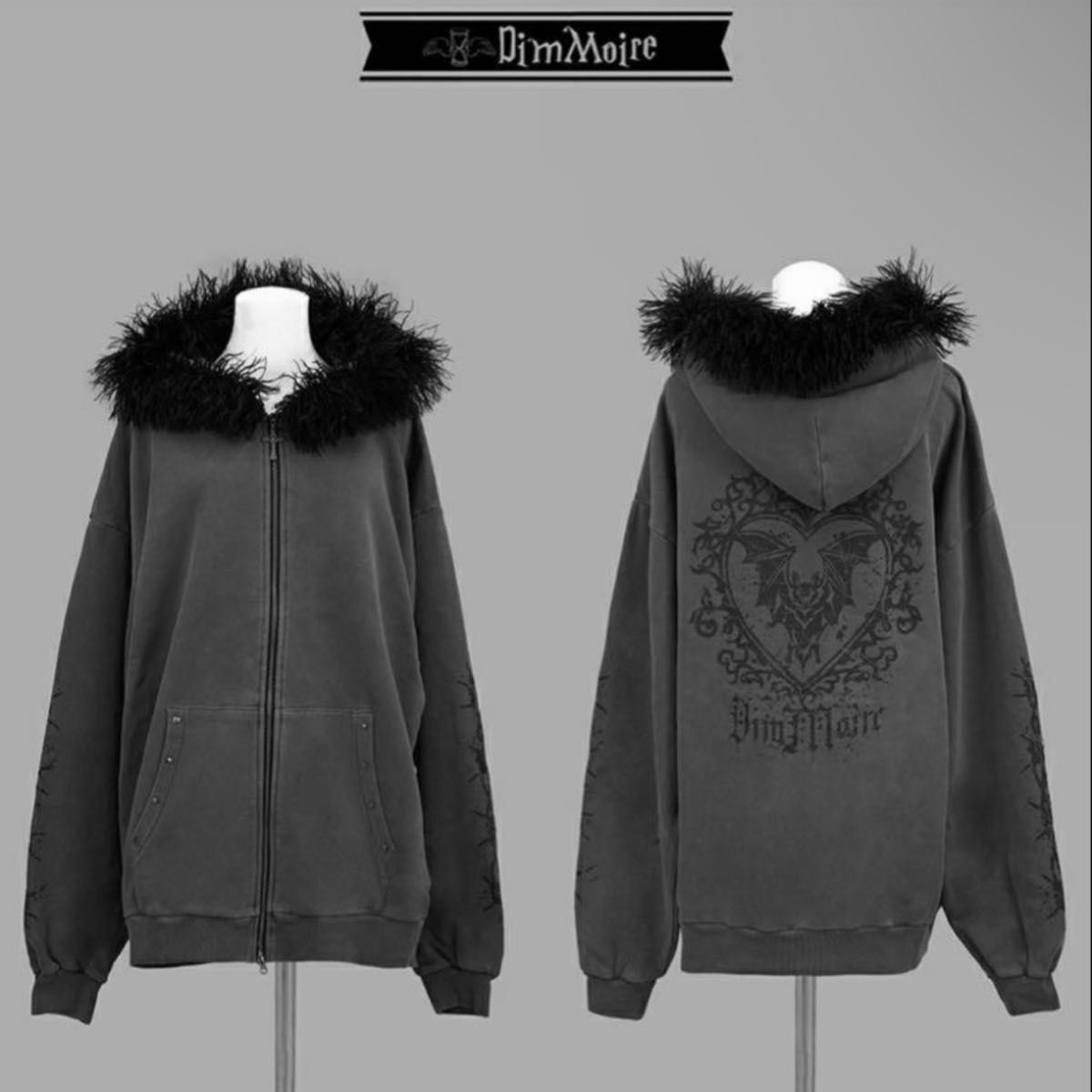 DimMoire ディムモアール ファーフード Gothic パーカー Gray XL DimMoire ディムモアール ファーフード Gothic パーカー Gray XL