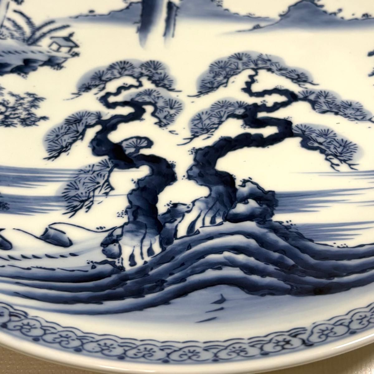 有田焼 染付山水 大皿 絵皿 飾り皿 松 34cm｜Yahoo!フリマ（旧