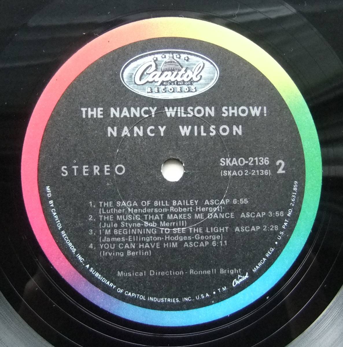 ◆ The NANCY WILSON Show ! ◆ Capitol SKAO 2136 (color) ◆ W_画像6